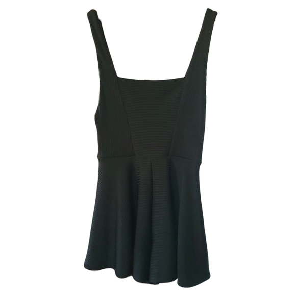 Urban Outfitters XS Romper Black Deep VBack Shorts Clubwear Festival - Picture 1 of 12